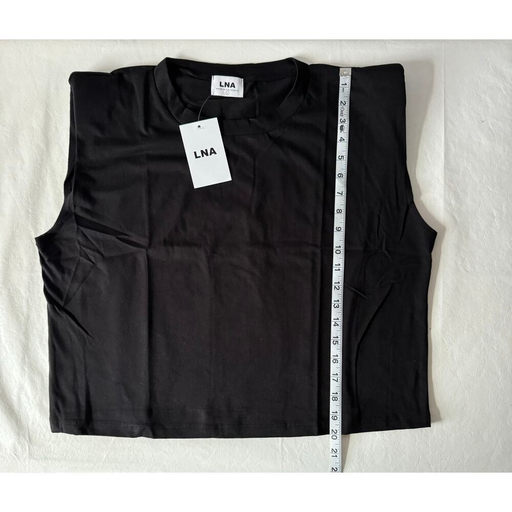 LNA Strong Shoulder Tee in Black Size L - Picture 7 of 8